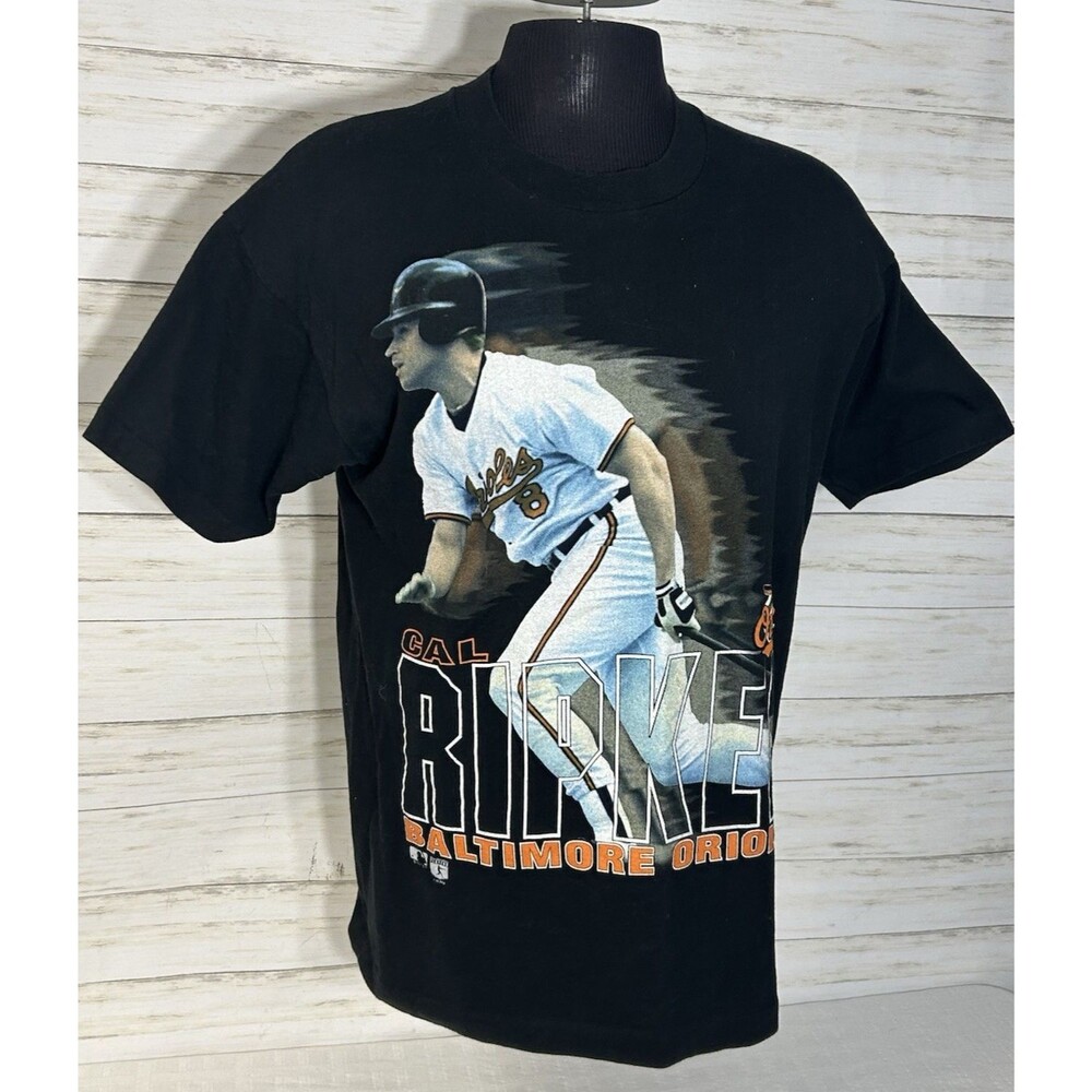 USAVtg 90 Salem MLB Men Lg Baltimore Orioles Cal Ripken Jr Single Stitch T-Shirt